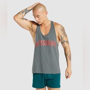 Gymshark Men’s Power Stringer Oversized Racerback Muscle Tank Top Size S